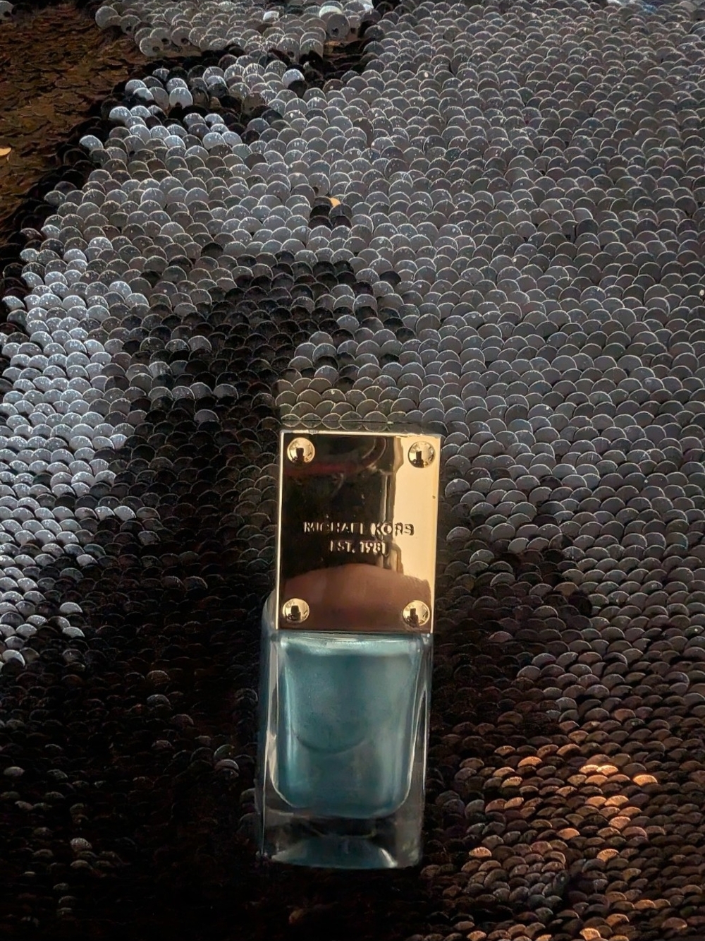 Michael Kors Blue Nail Polish with Gold Cap